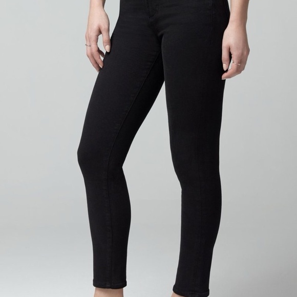 Citizens of humanity, rocket crop mid rise, skinny jeans, size 24”, black faded - Picture 2 of 10